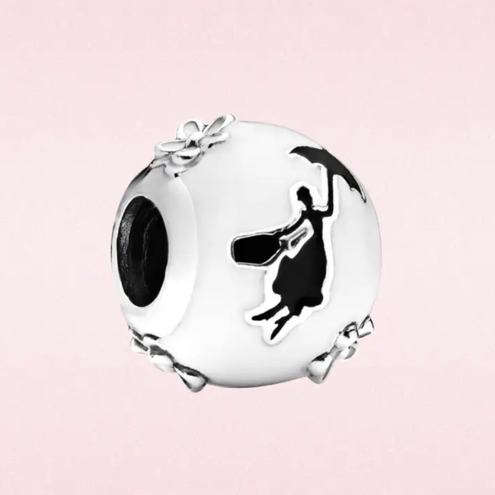 NWOT Disney Mary Poppins Silhouette Charm Sterling Silver 925